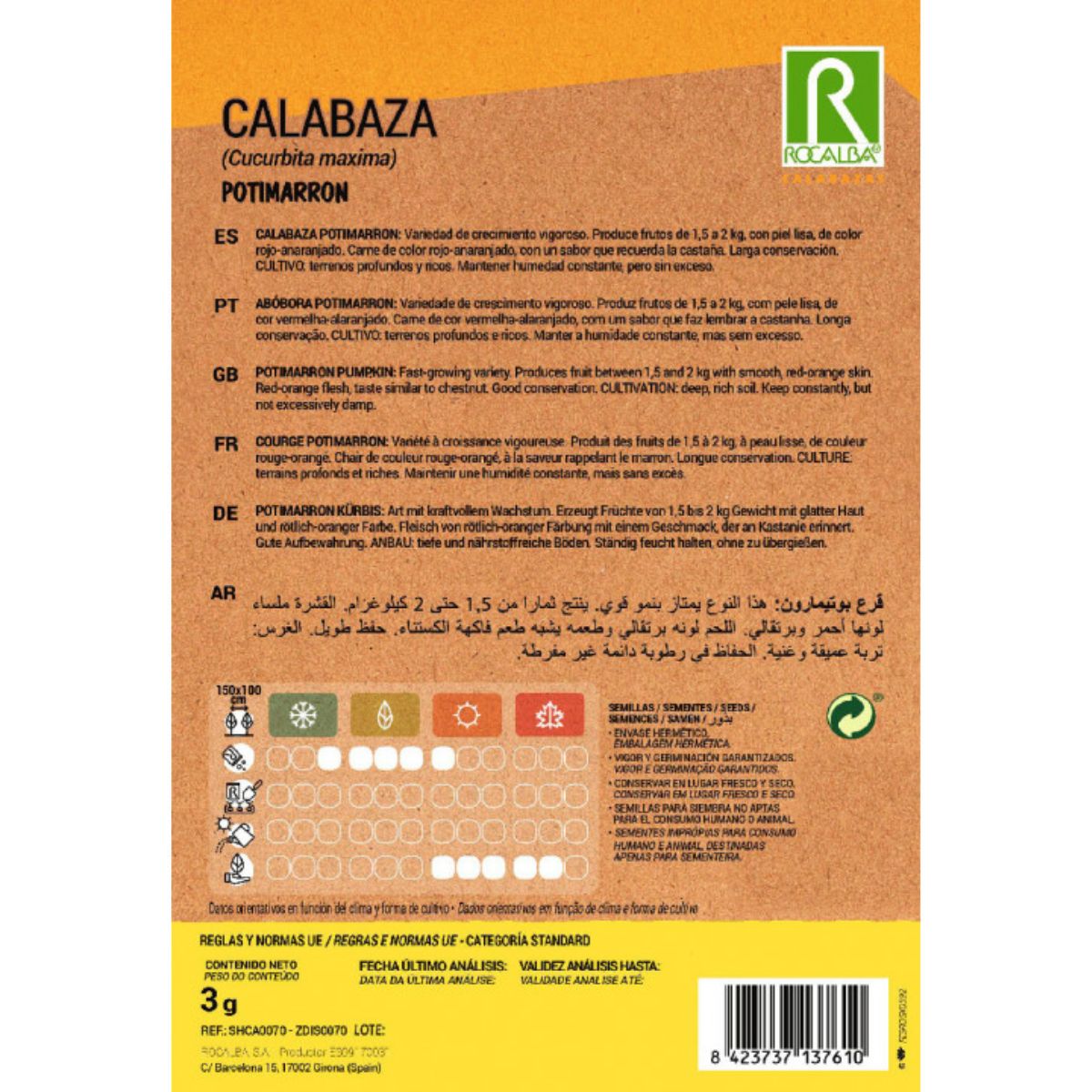 Semi di zucca potimarron