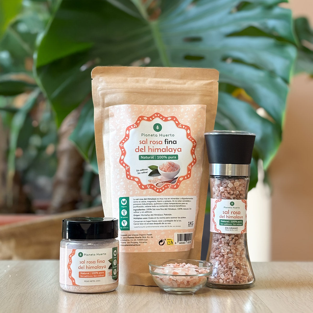 Moulin à sel rose ECO Planeta Huerto 200g