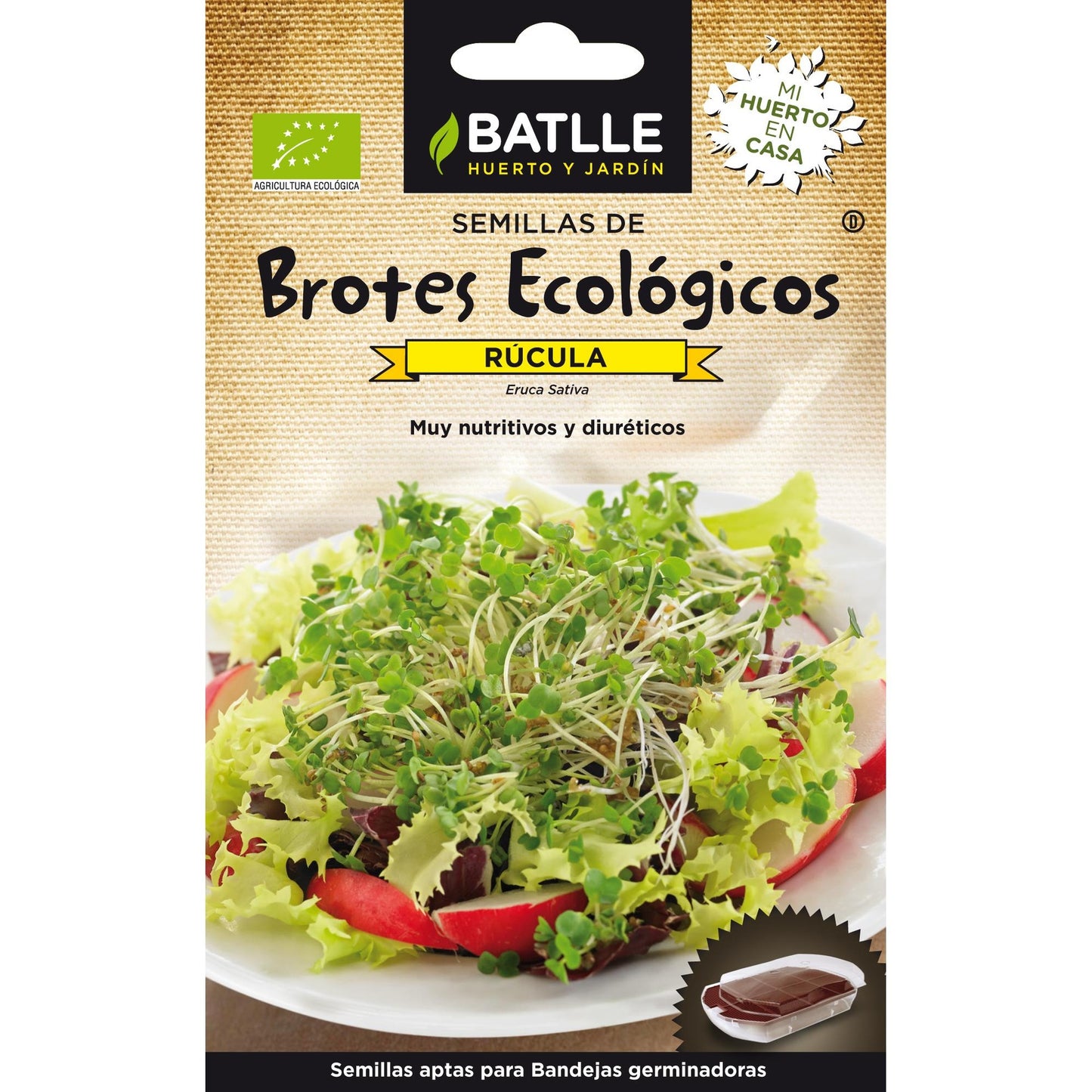 Semi di rucola biologici per germogli Batlle