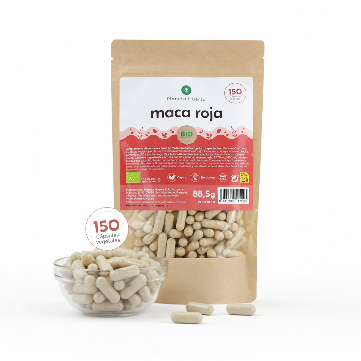 Maca Rouge Organique Maca Rouge Organique Planeta Huerto 150 gélules