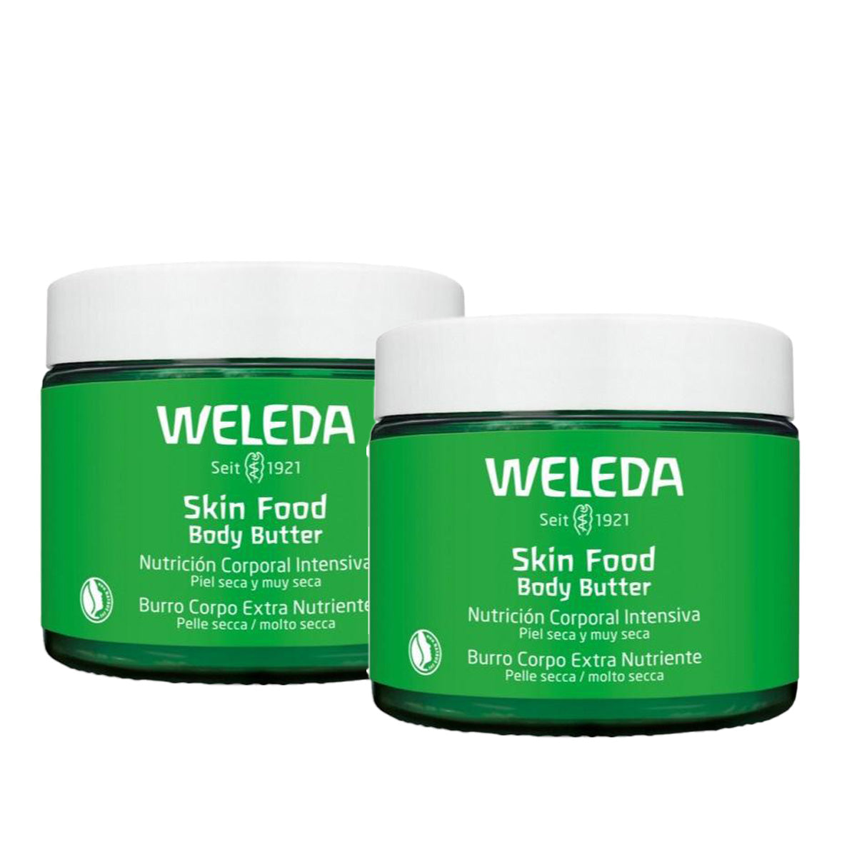 Pack of 2x Skin Food Body Butter with Medicinal Plants Weleda 150 ml