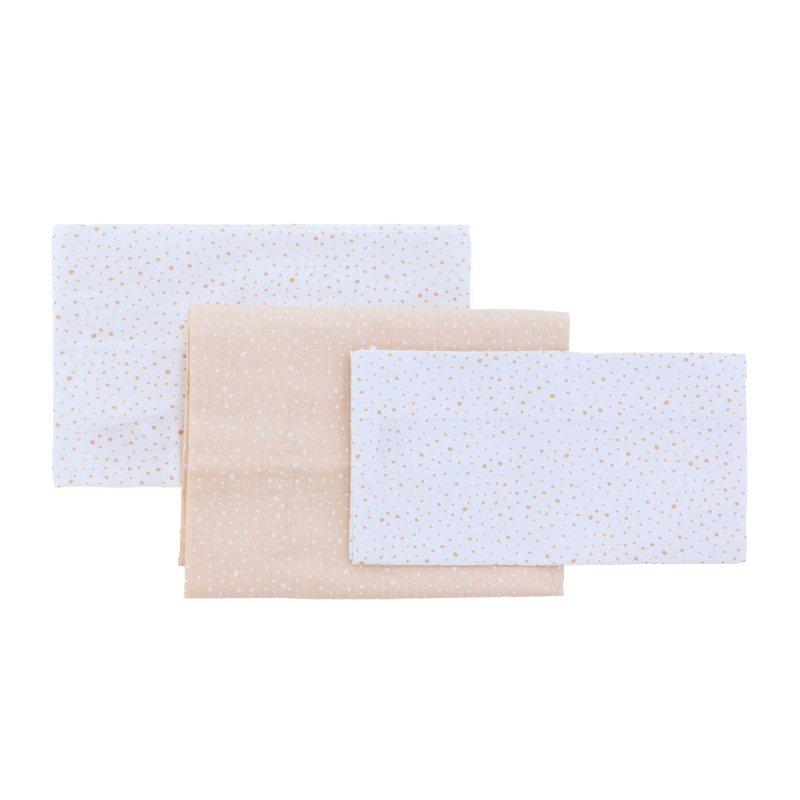 Lakenset voor minicrib 3 stuks Cambrass Sky Beige