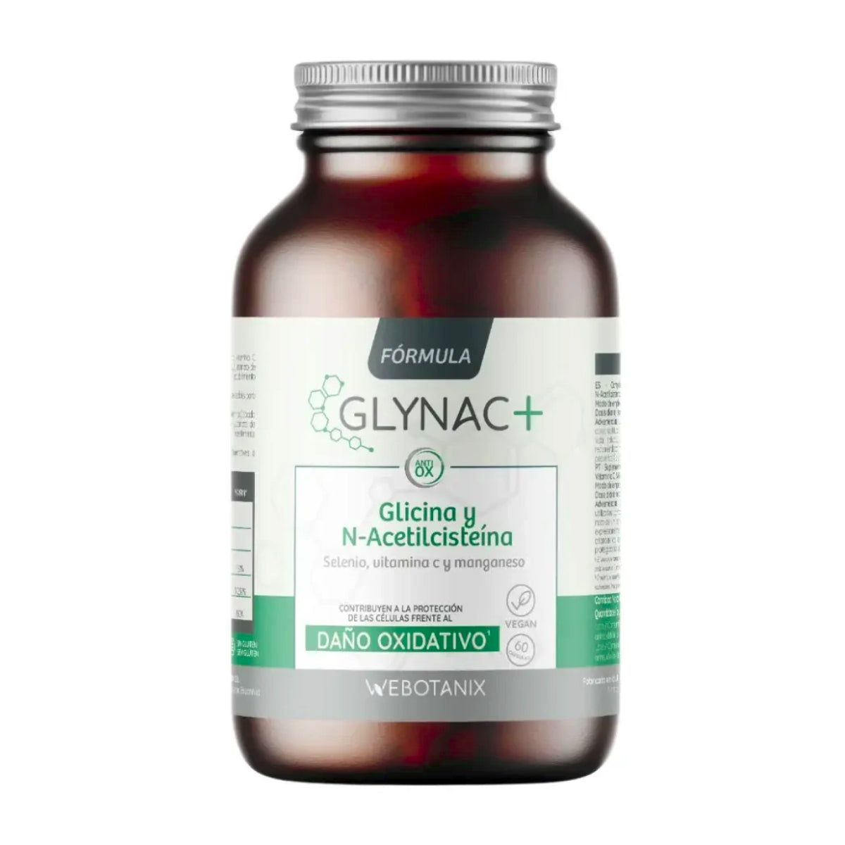 GlyNAC Glycin + N-acetylcystein Formula WeBotanix 60 kapslar