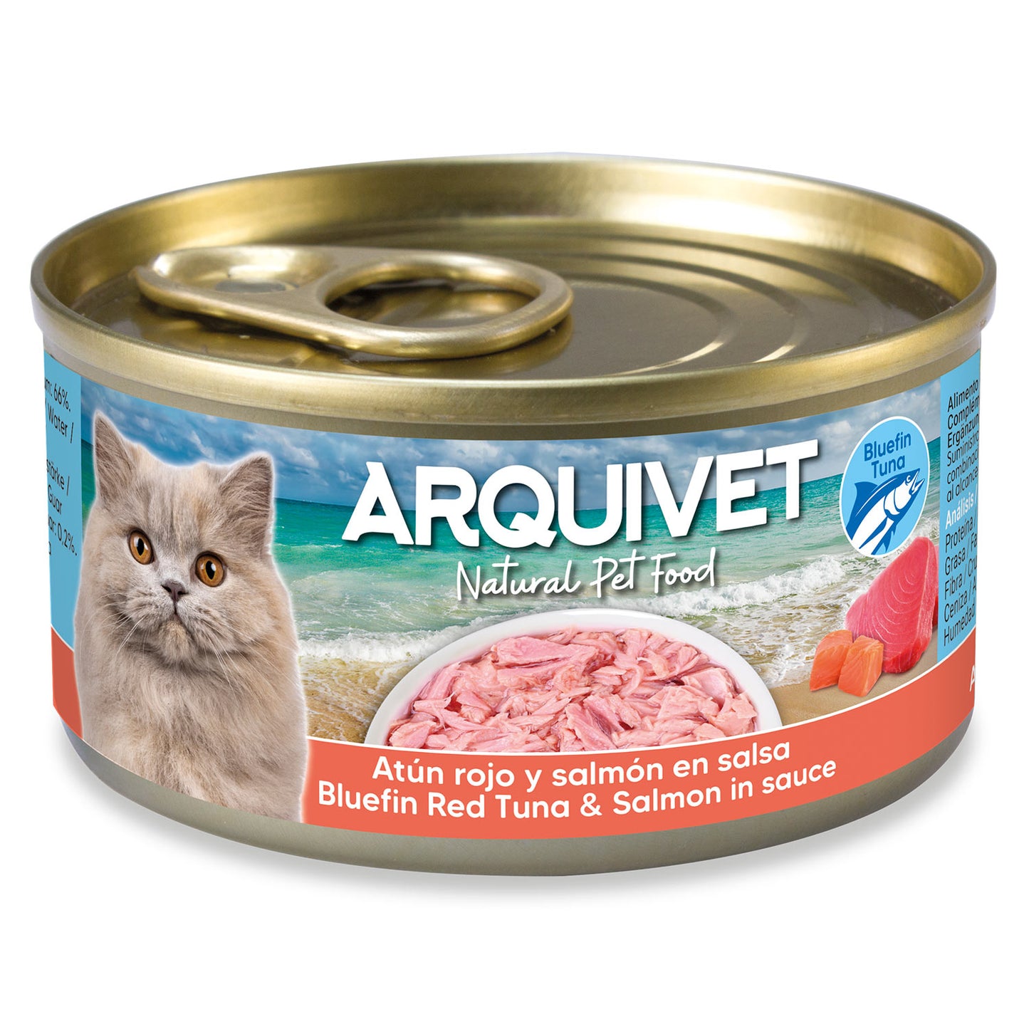 Roter Thunfisch und Lachs in Sauce Arquivet 80 g Nassfutter für Katzen