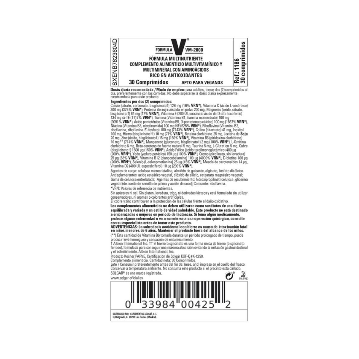 Formule VM-2000 60 tabletten