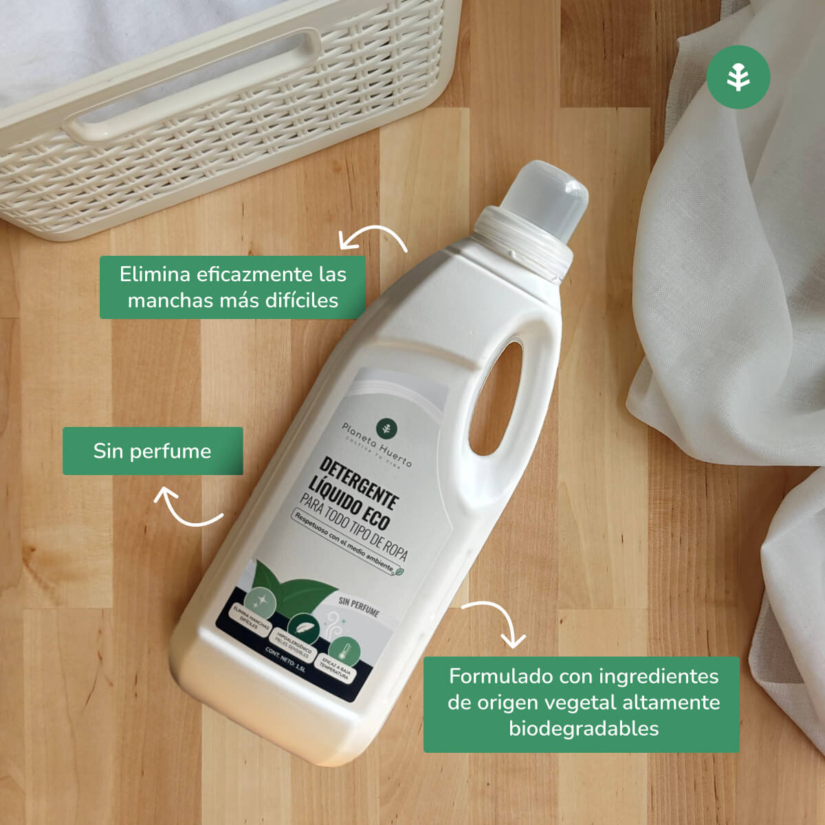 Liquid Laundry Detergent ECO Unscented Planet Orchard 1,5 Litres