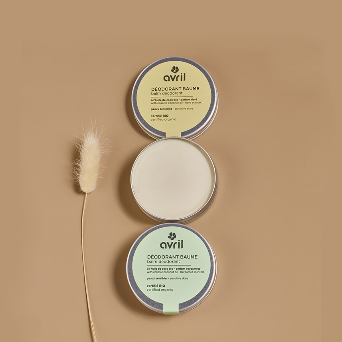 Deodorant-Balsam für empfindliche Haut mit Tiaré, Avril, 85 g