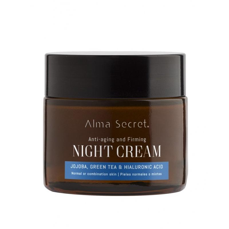 Crème de nuit réparatrice anti-âge Jojoba, thé vert et hyaluronique Alma Secret 50 ml