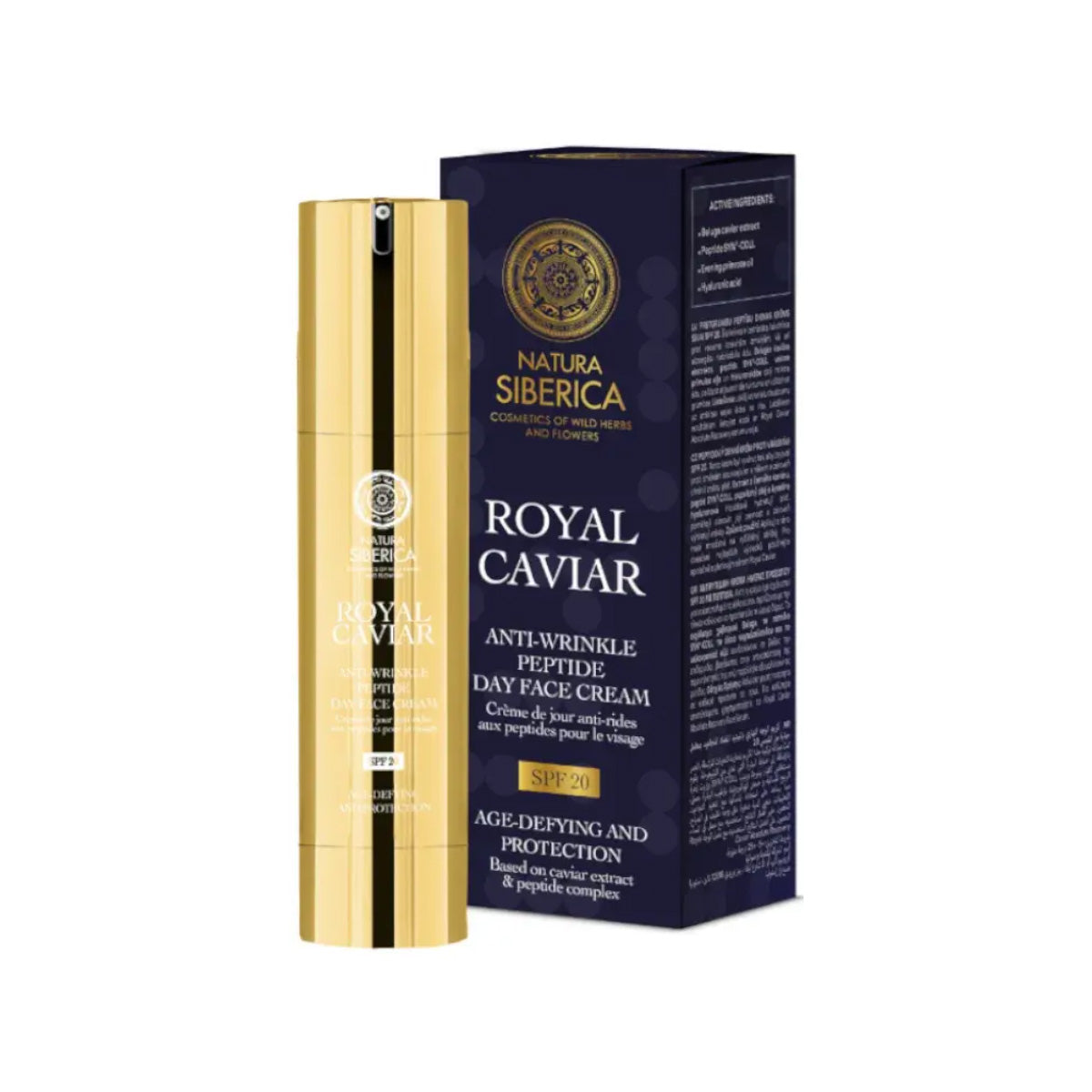 Royal Caviar Anti-Wrinkle Day Cream with Peptides SPF 20, Natura Siberica, 50 ml