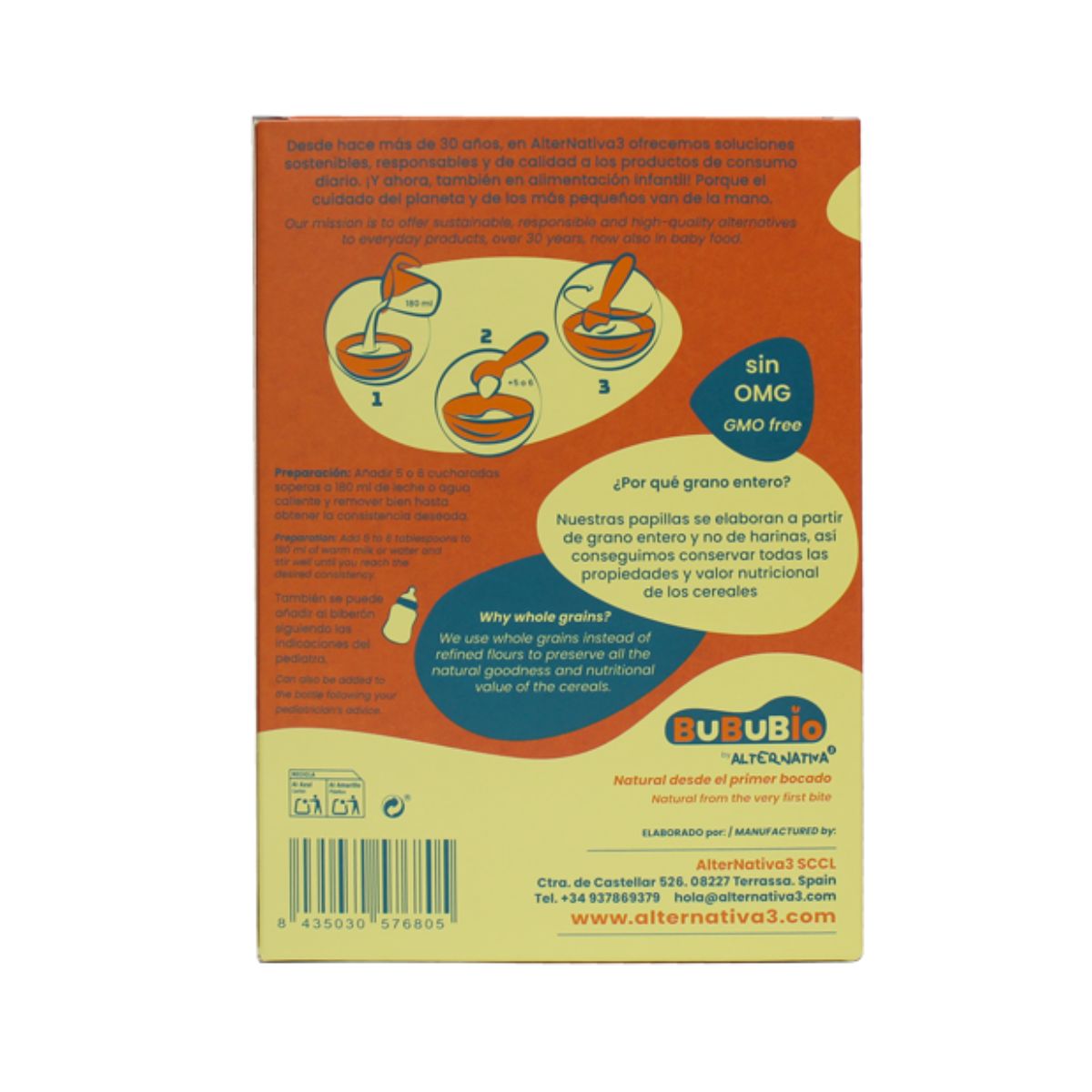 Bouillie 5 céréales sans gluten BIO BUBUBIO 200 g