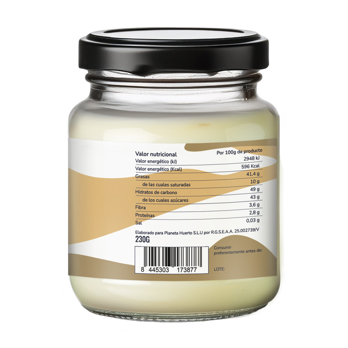 Crema vegana al cioccolato bianco ECO Planeta Huerto 230 g