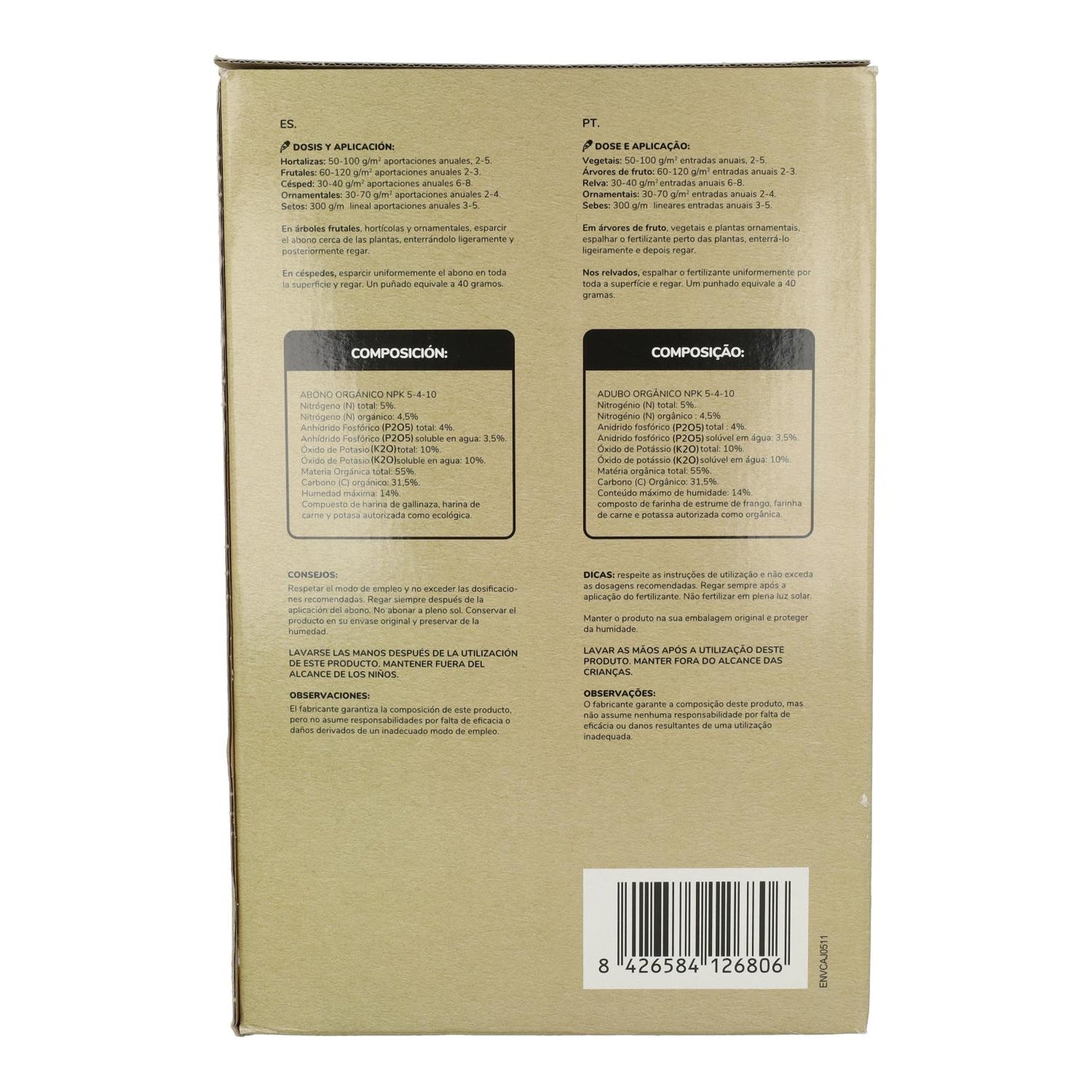 ECO Universal Fertiliser Planet Garden 2 Kg