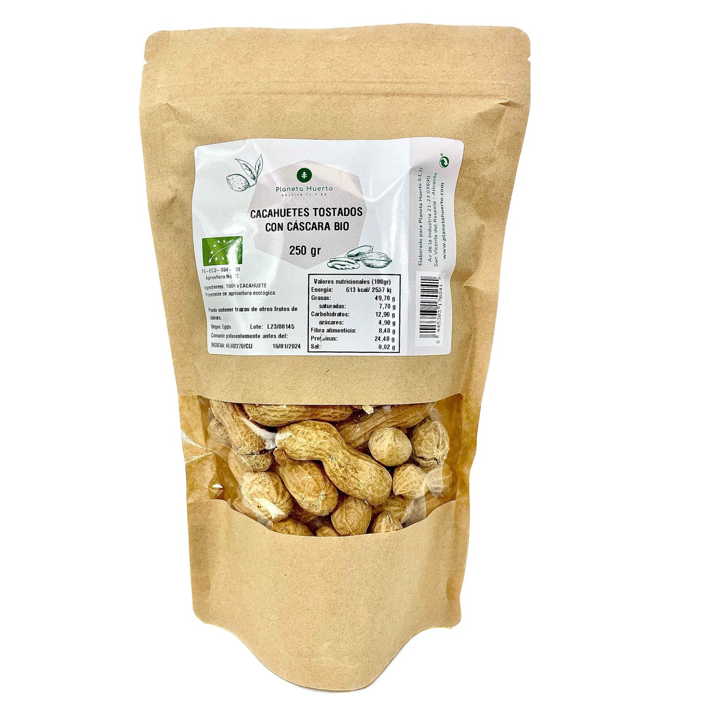 Geröstete Erdnüsse in der Schale ECO Planeta Huerto 250 g