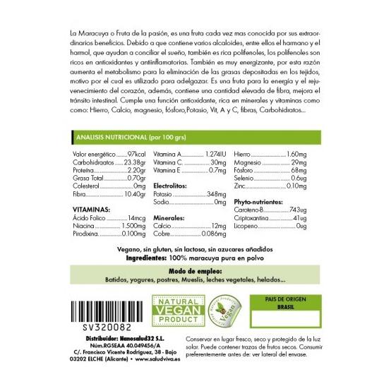 Polvere di maracuja premium Salud Viva 125 g