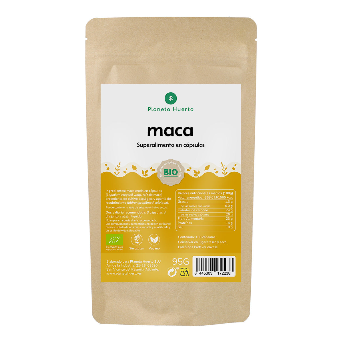 Bio Maca Planeta Huerto 150 Kapseln