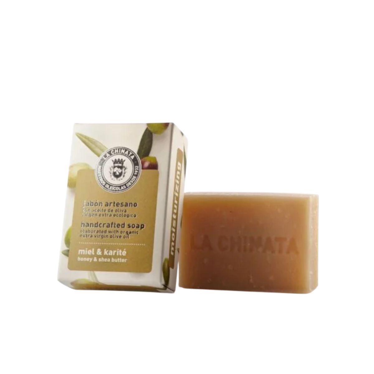 Ręcznie robione mydło nawilżające z miodem i masłem shea 100 g La Chinata