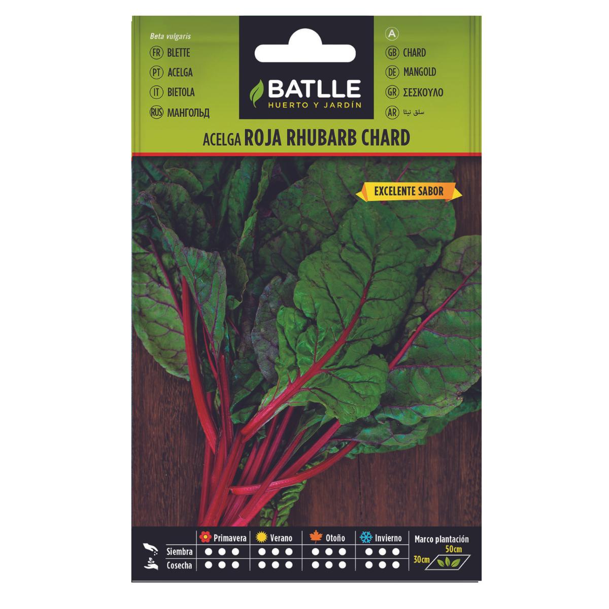 Röd mangoldfrön Rhubarb Chard Batlle