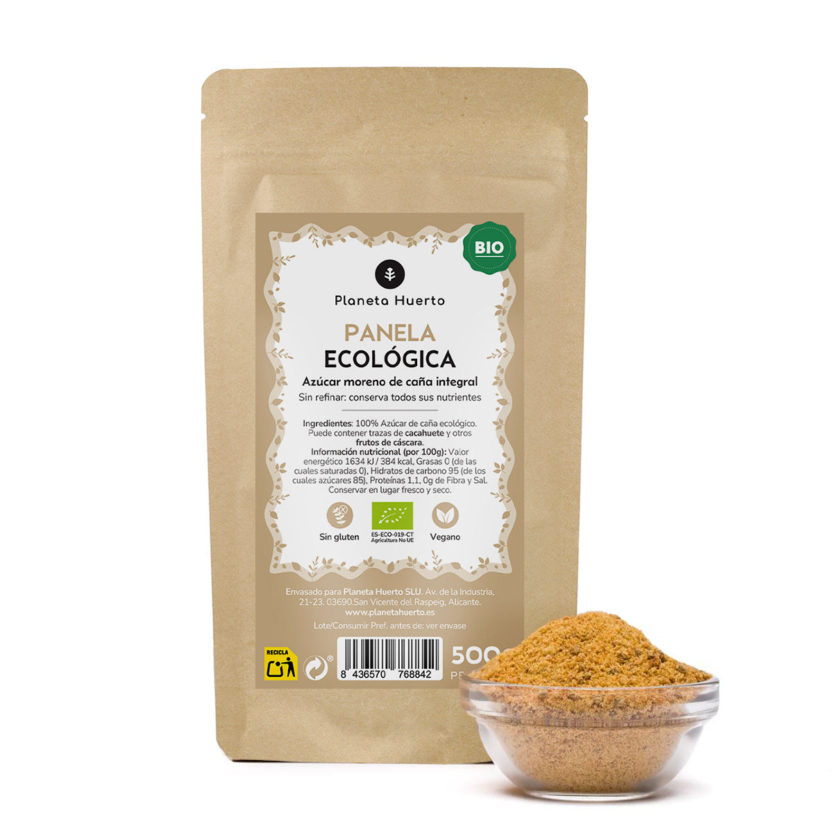 Azúcar Panela ECO Planeta Huerto 500 g