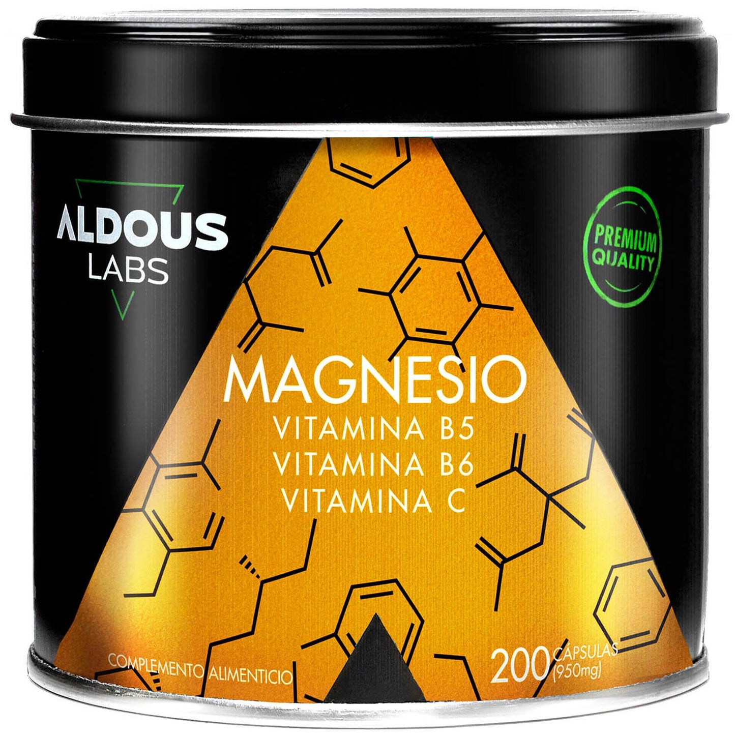 Magnesium with Vitamin C, B5 and B6 200 capsules. Aldous Labs