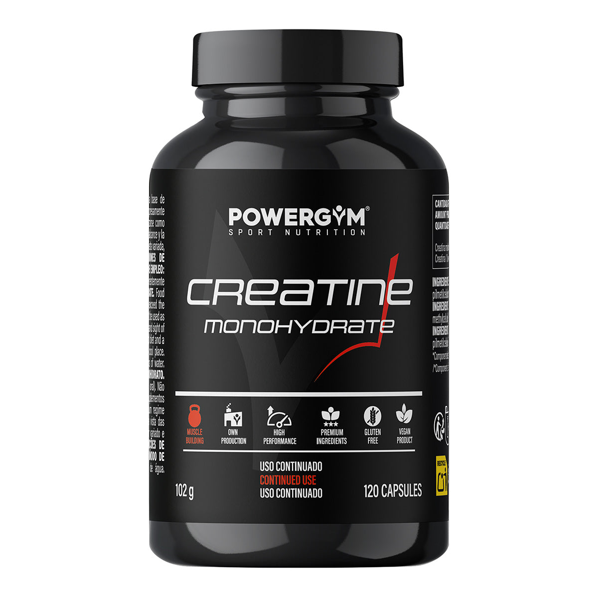 Créatine Powergym 120 gélules
