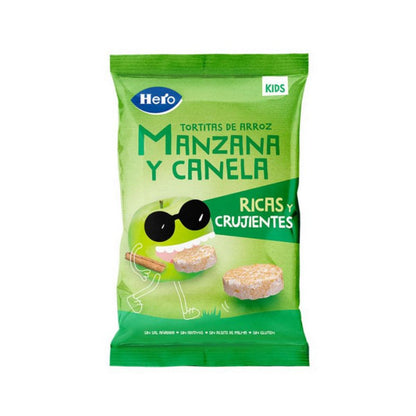Pack 7x galettes de riz, pomme et cannelle sans gluten 40 g - Hero/Kids