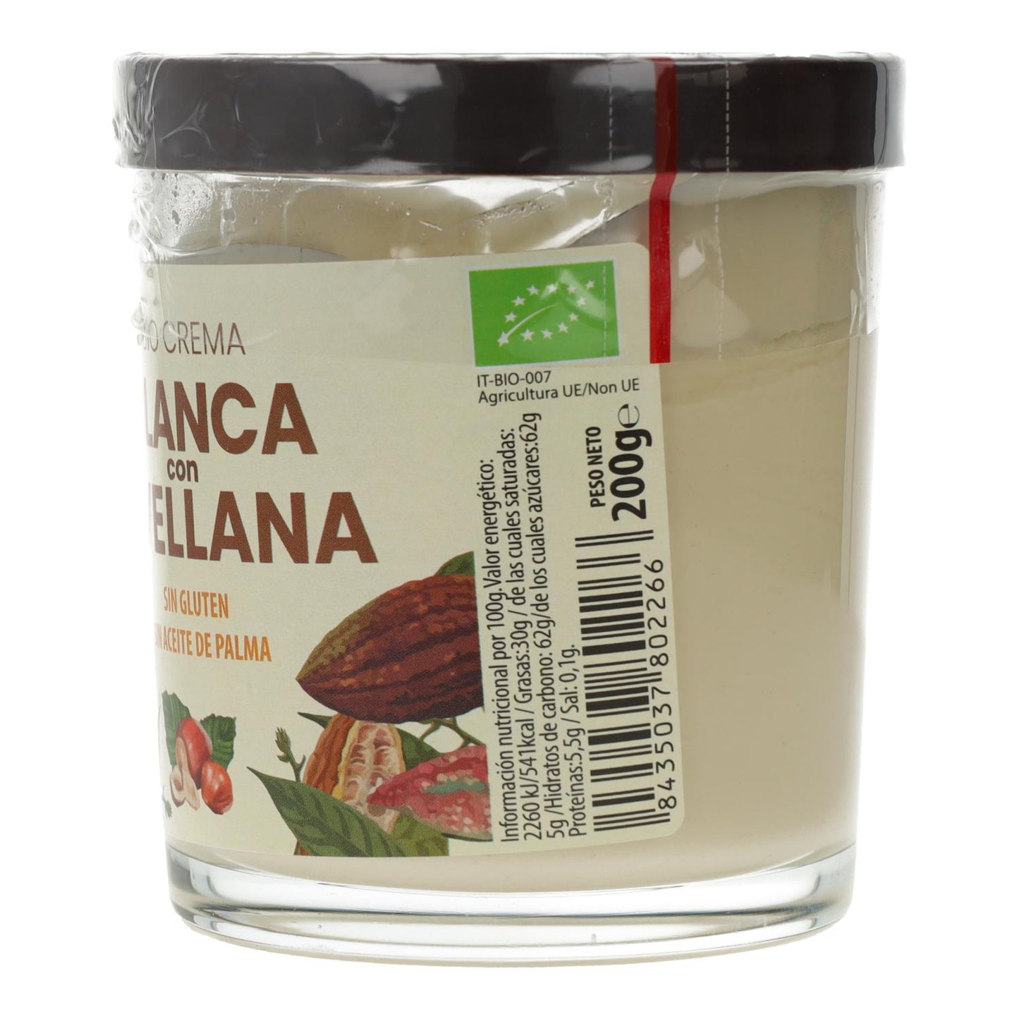 Sol Natural organic white cream with hazelnuts 200 g