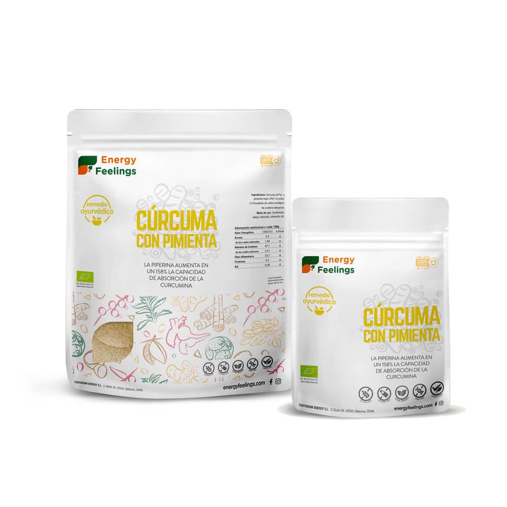 2-pack gurkmeja med svartpeppar i pulverform Eco  Energy Feelings 200 g