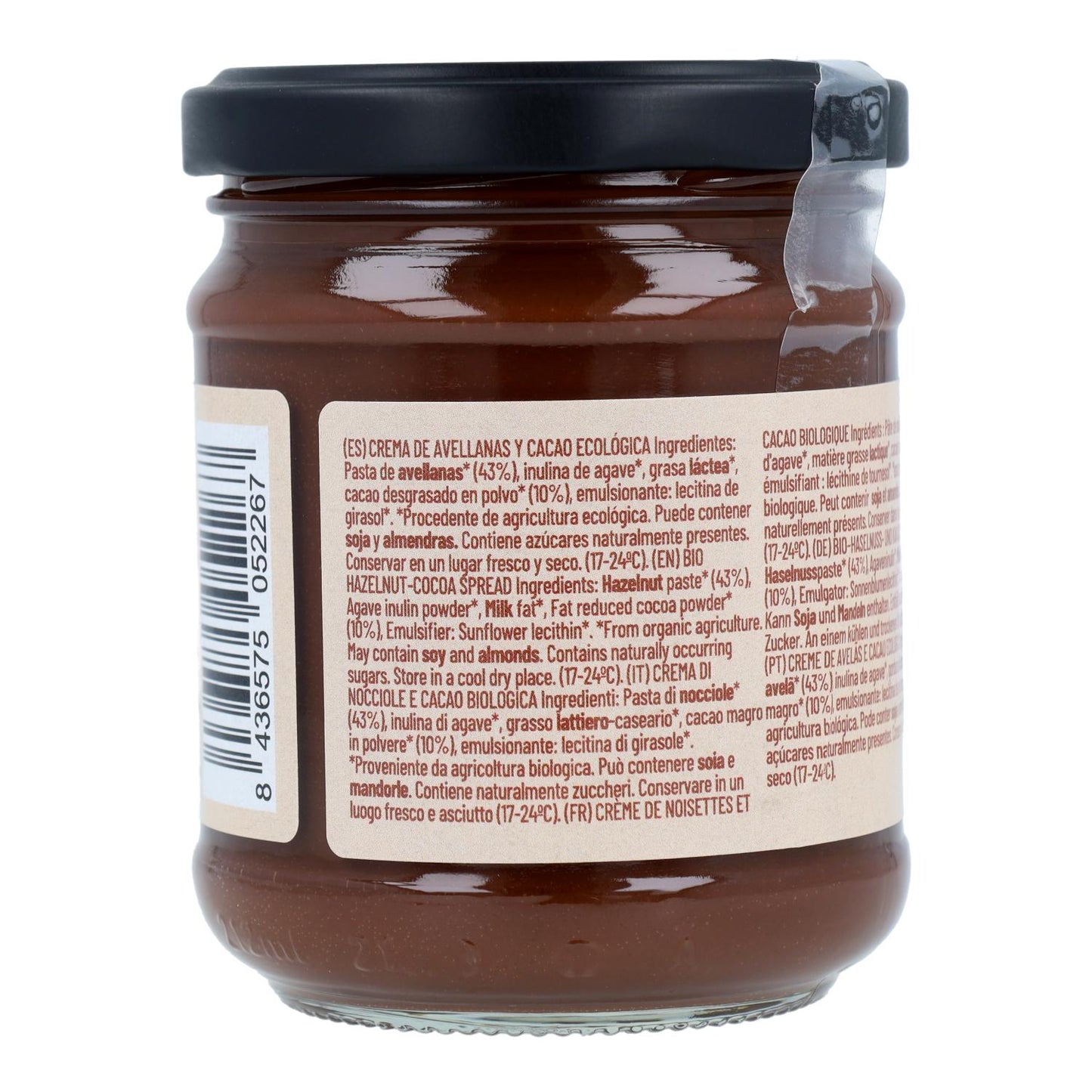 Ekologisk kakao- och hasselnötskräm Natruly 200 g