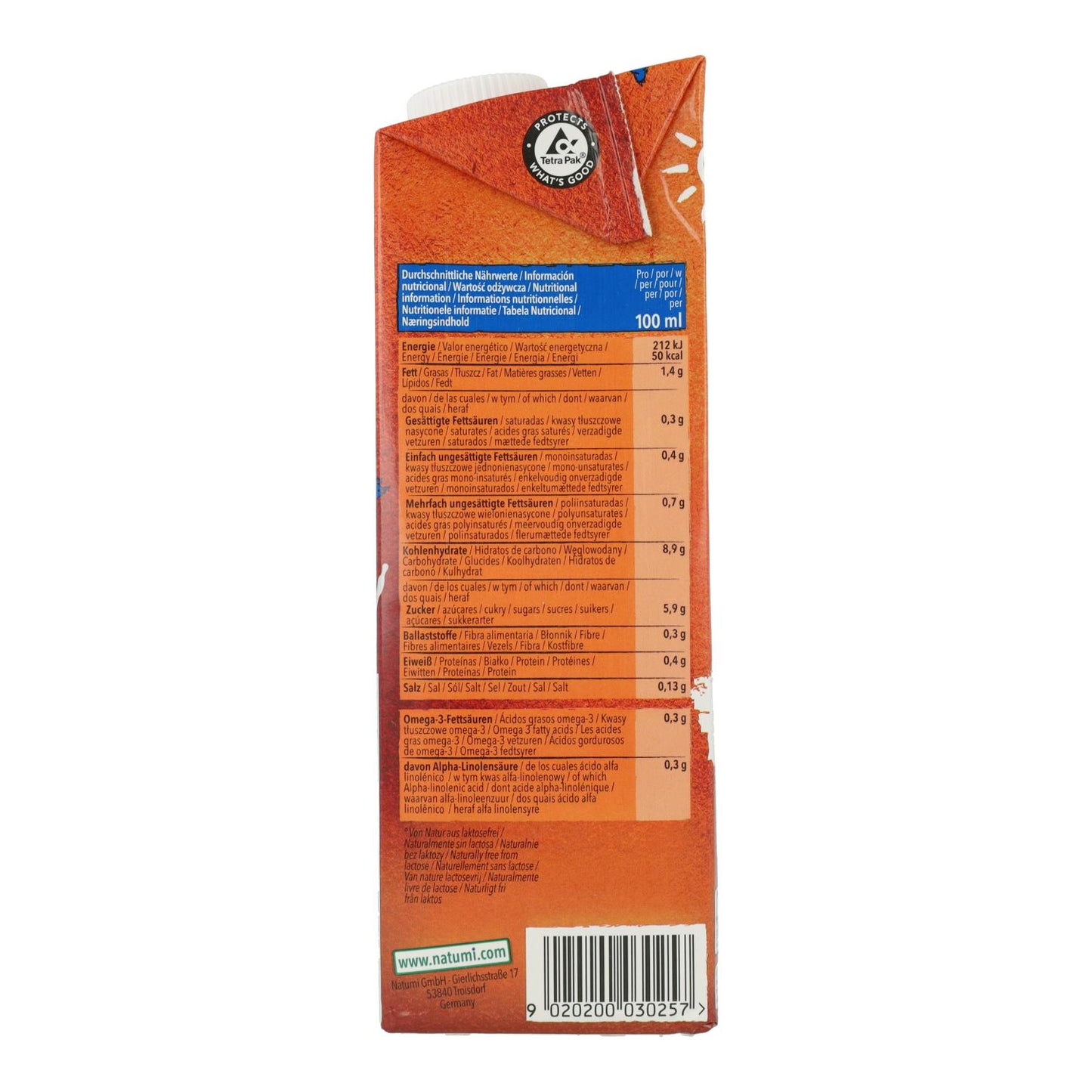 Natumi Organic Oat Drink with Omega 3 1 L