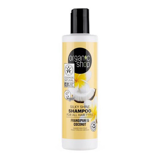 Shampooing frangipanier et noix de coco pour tous types de cheveux, Organic Shop, 280 ml