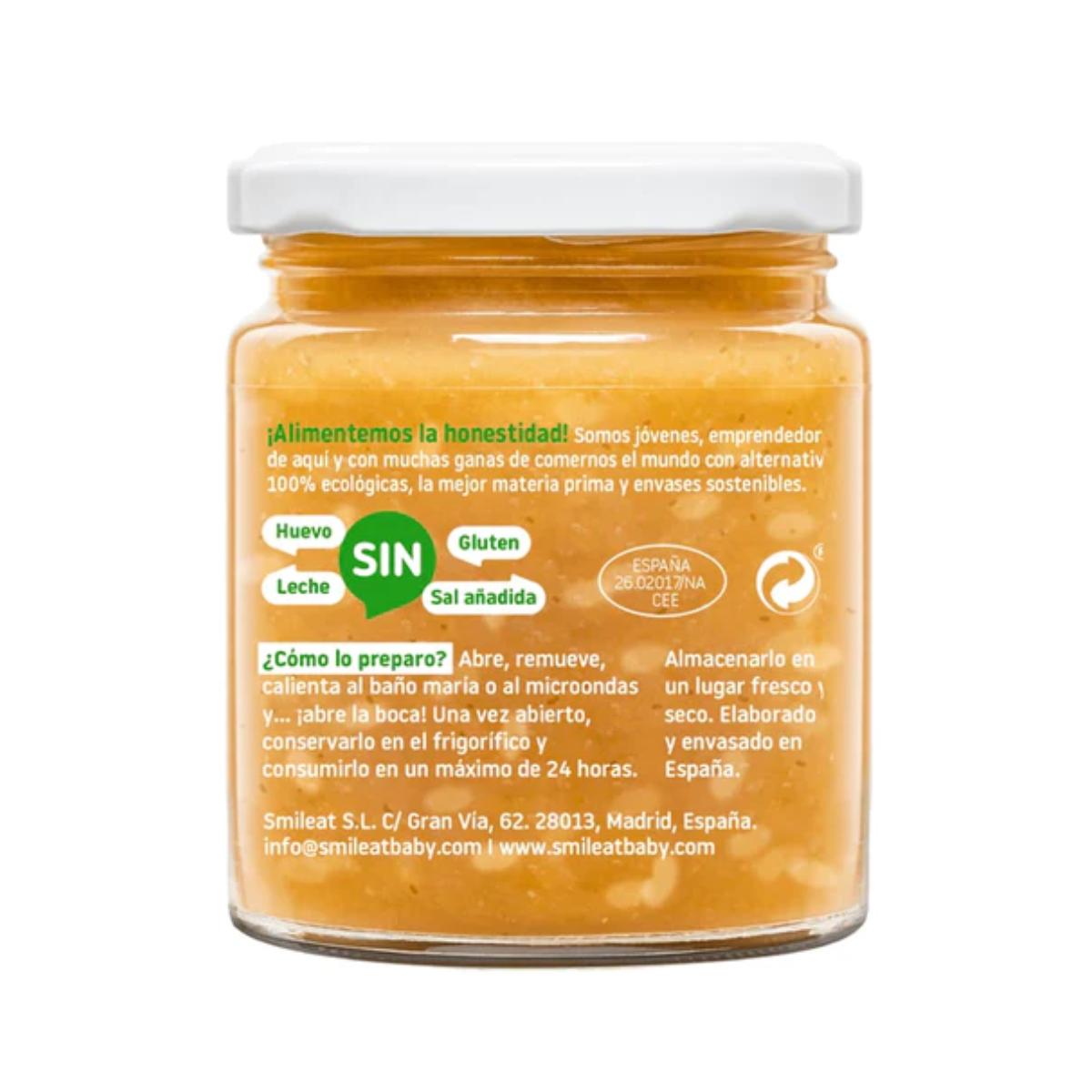 Confezione da 12 vasetti di riso con tacchino e verdure biologico CA CHI TOS Smileat, 230 g