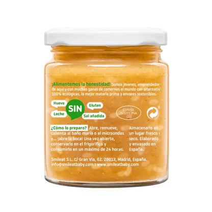 Confezione da 12 vasetti di riso con tacchino e verdure biologico CA CHI TOS Smileat, 230 g