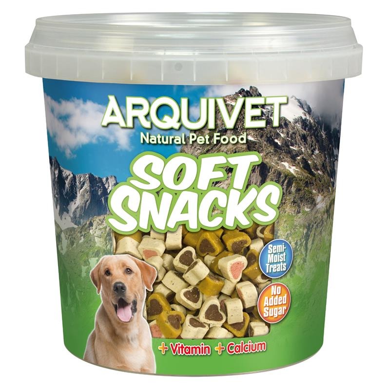 Arquivet Soft Snacks Herzen Mix 800 g Natürlicher Snack für Hunde
