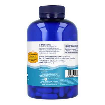 Confezione 2xMagnesio bisglicinato 500 mg Planet Orchard 180 capsule