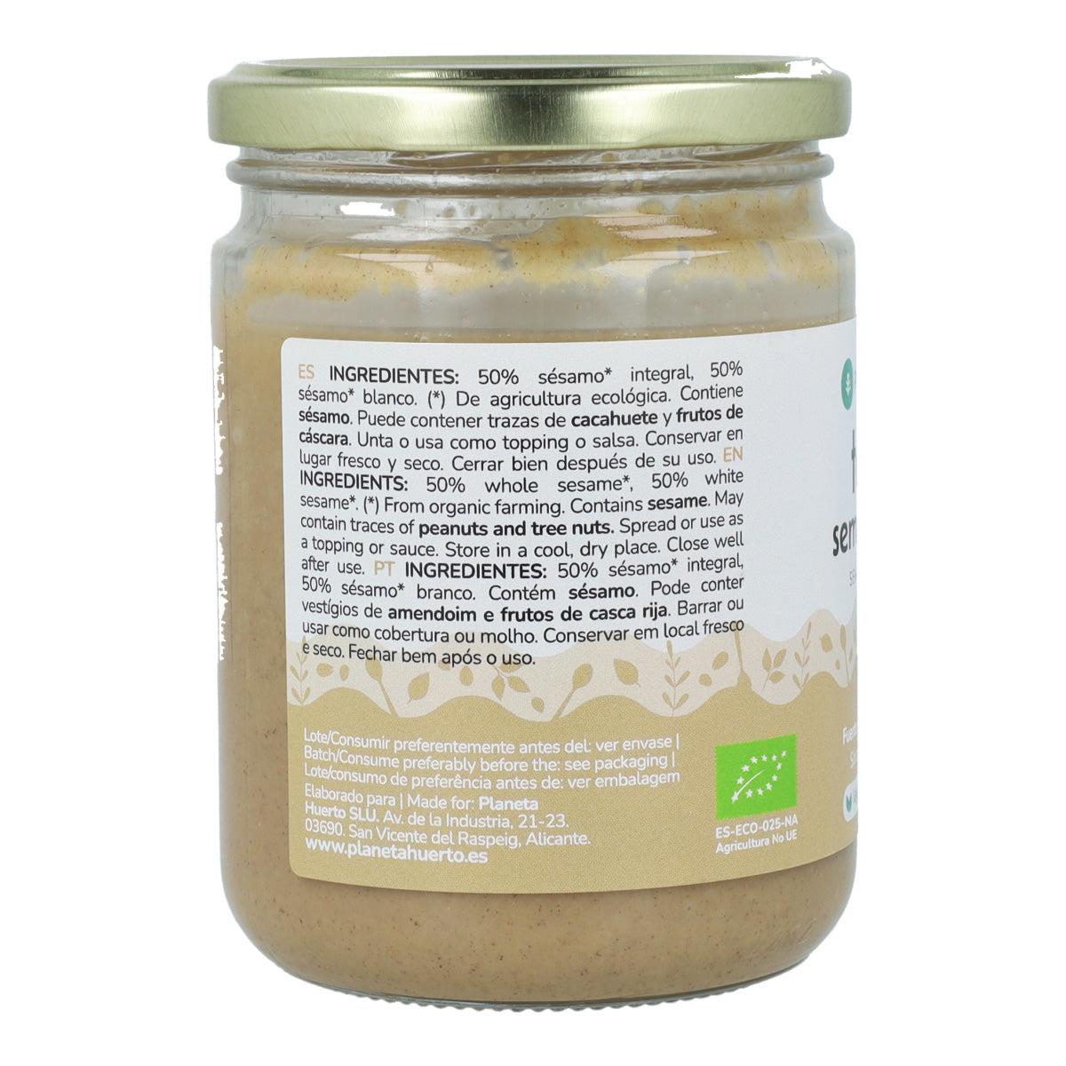 Tahini półtłuste ECO Planeta Huerto 350g