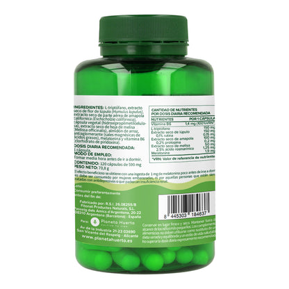 Pak 2xMelatonine complex Planeta Huerto 120 caps