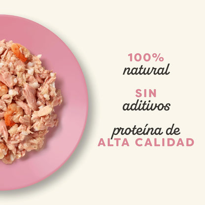 Natvoer voor katten Blikje tonijn en garnalen Applaws 156 g