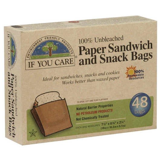 If You Care paper sandwich bags, 48 units