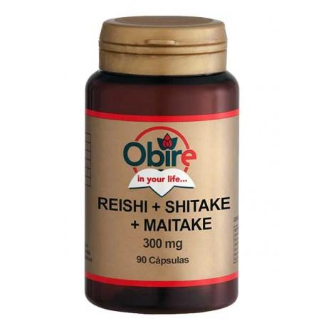 Reishi, Shitake i Maitake 300 mg Obire, 90 kapsułek