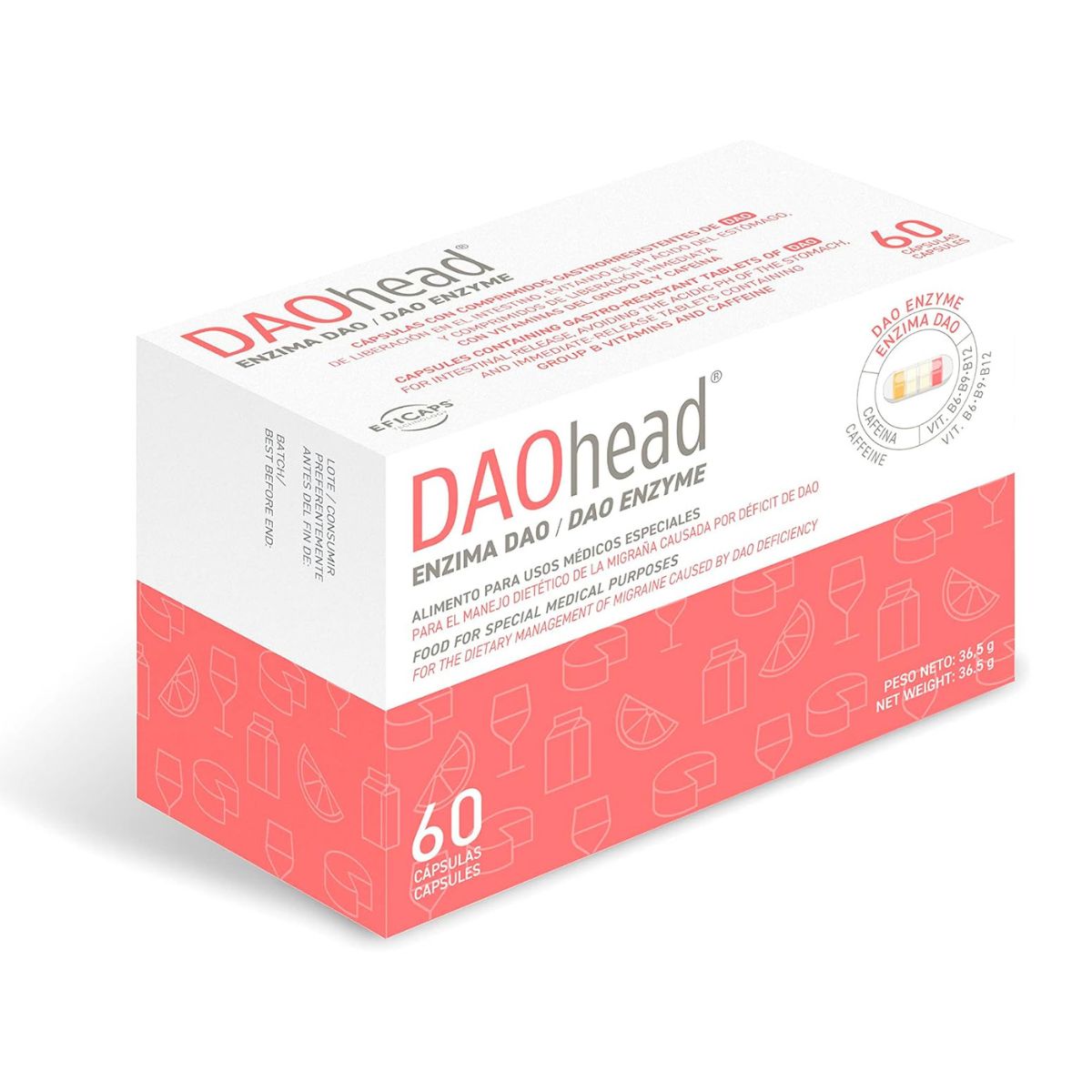 DAOhead® 60 kapslar med magsyreresistenta tabletter