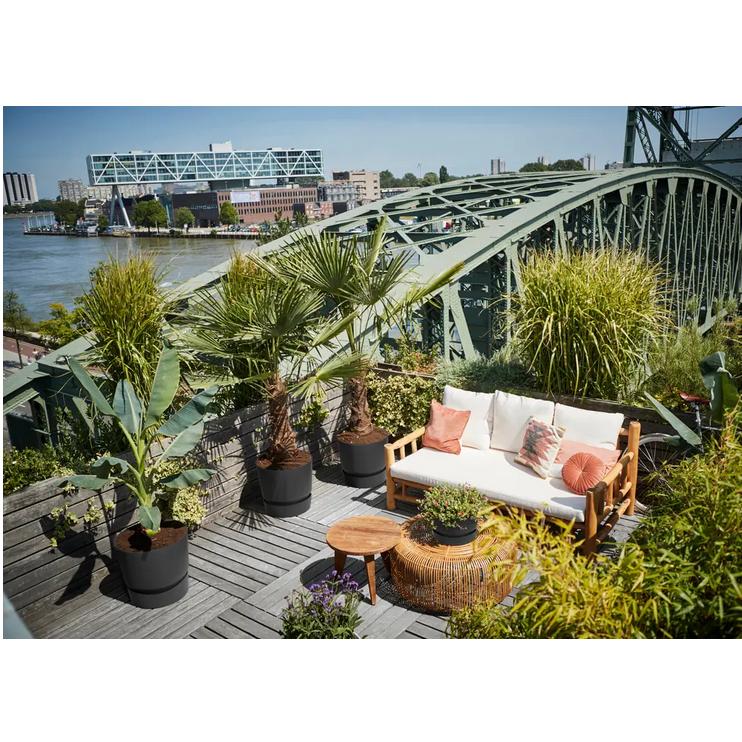 Doniczka z wbudowaną podstawką Greenville Elho Antracita 30 cm