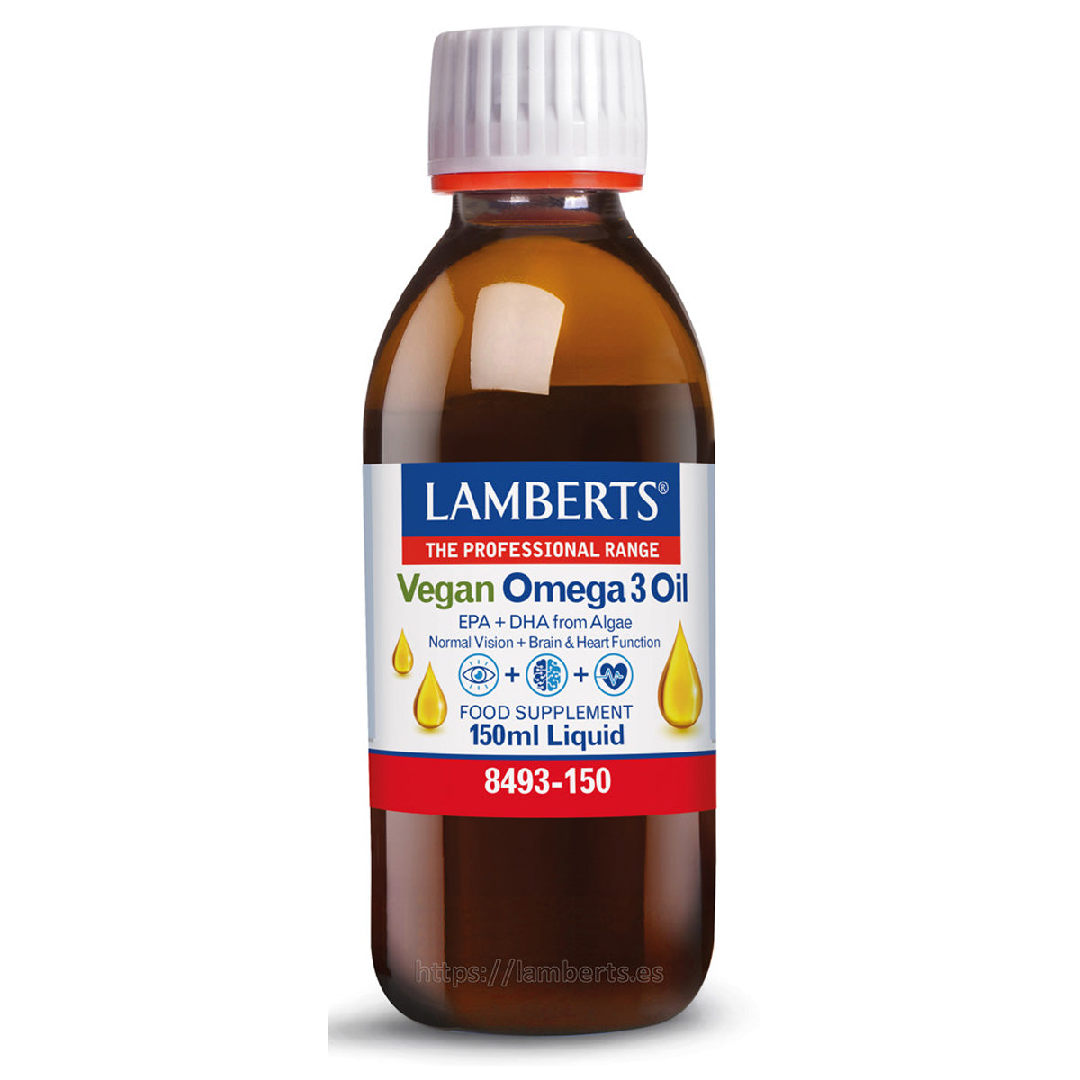 Oméga 3 végétalien liquide, Lamberts, 150 ml