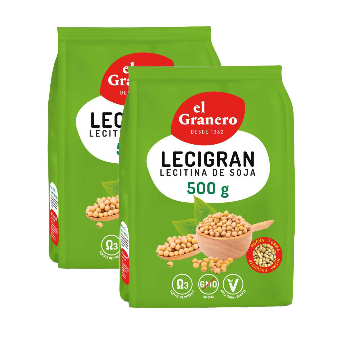 Zestaw 2x Lecigran Lecytyna sojowa IP bez GMO El Granero 500 g
