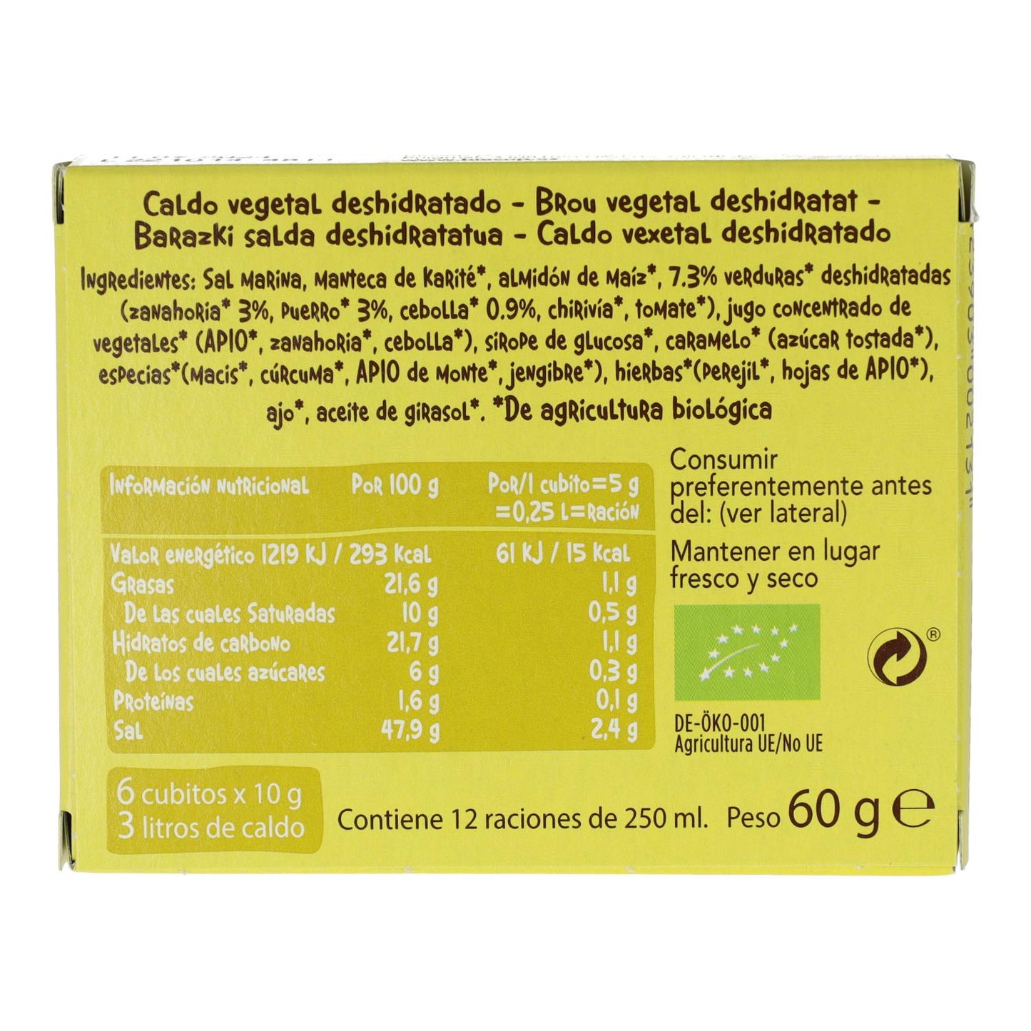Biocop vegetable stock cubes 6 x 10 g