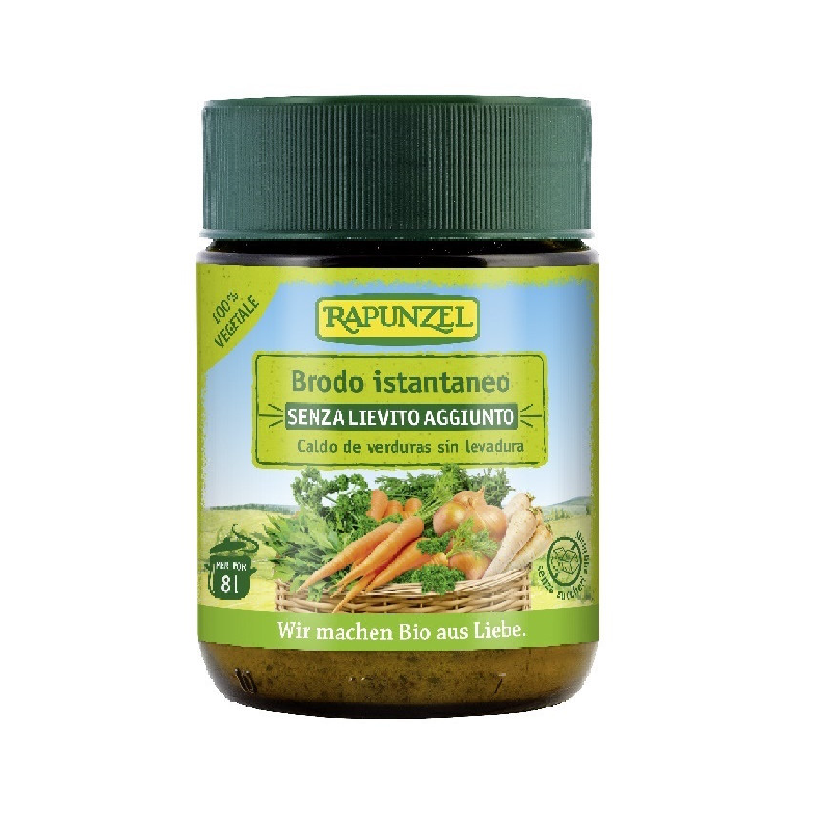 Brodo vegetale senza lievito Brodo Rapunzel 140 g
