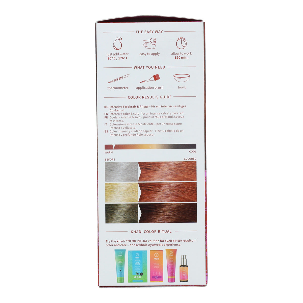 Henné naturel Amla et Jatropha, Khadi, 100 g