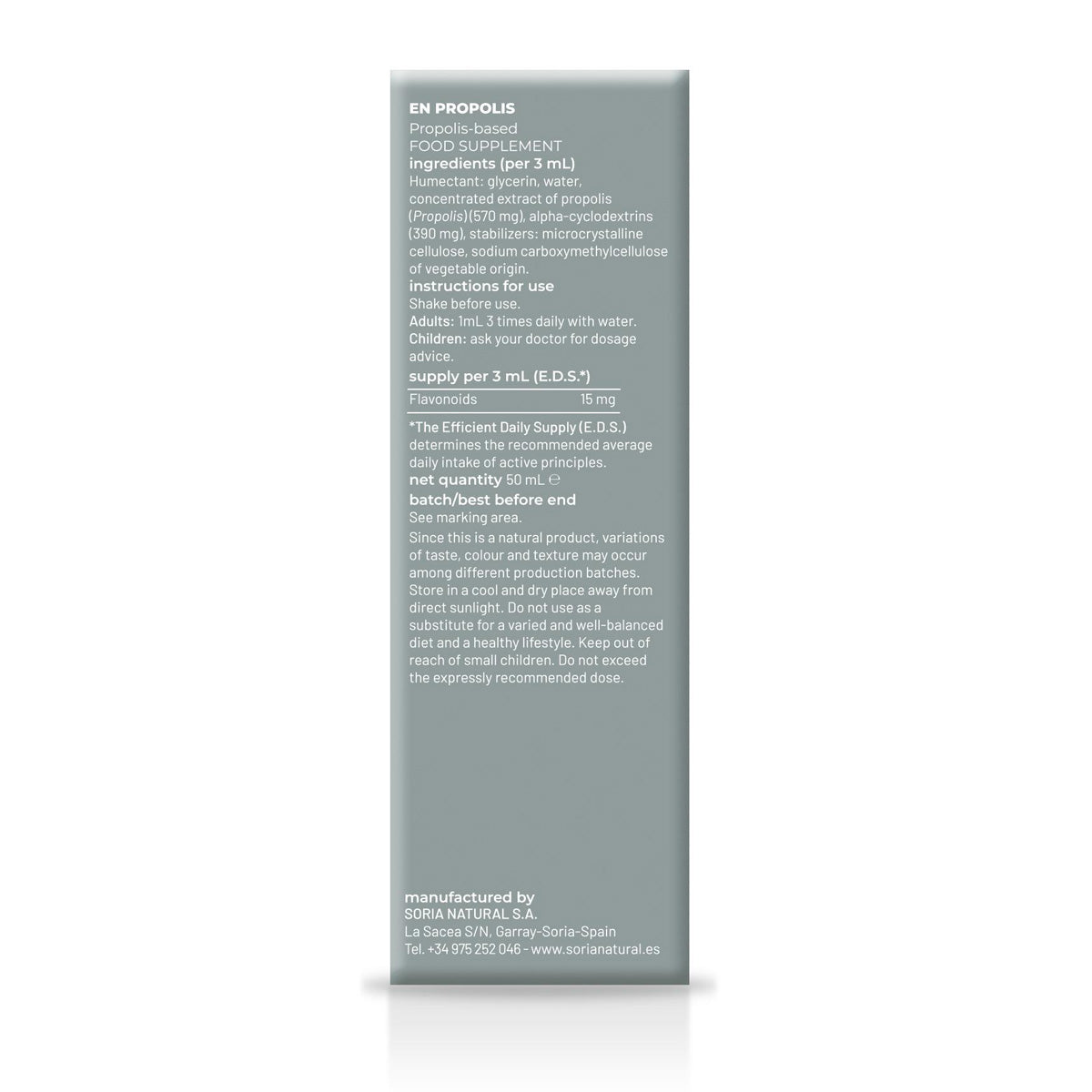 Confezione da 3 estratti di propoli XXI Soria Natural 50 ml