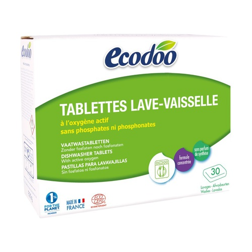 Lavavajillas máquina en tabletas Ecodoo 30udsx20g