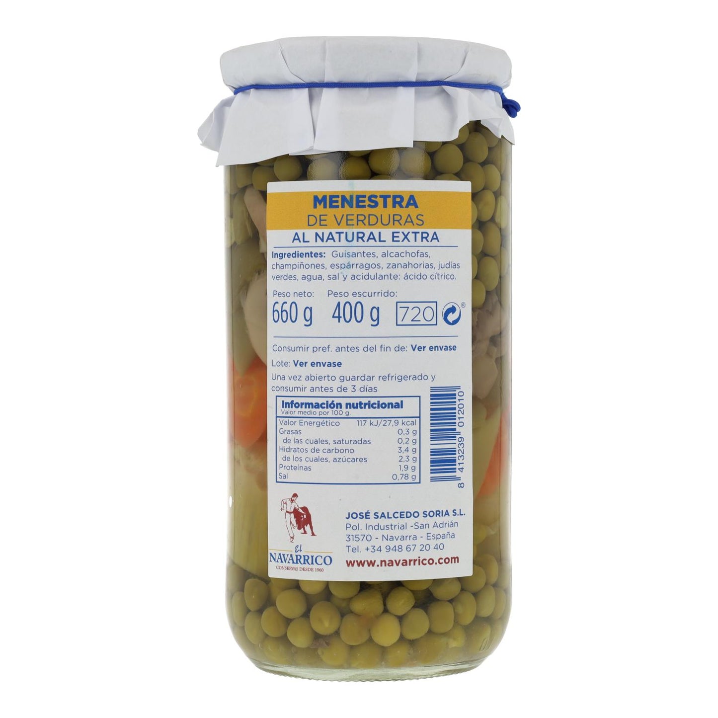 Zuppa di verdure El Navarrico Barattolo 720 ml