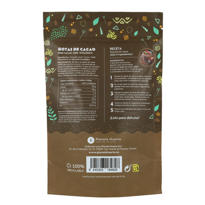 Chokladdroppar 100% kakao ECO Planeta Huerto 200 g
